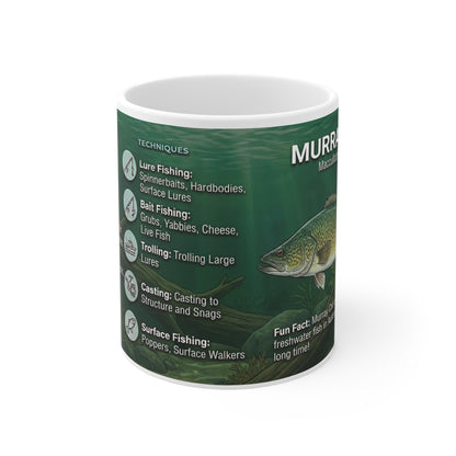 Murray Cod Fishing Coffee Mug — Species Facts & Techniques 11oz Ceramic