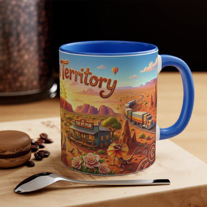 Northern Territory Illustrated Scene Coffee Mug , 11oz Color Accent