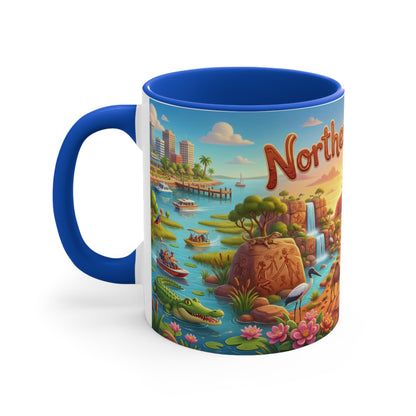 Northern Territory Illustrated Scene Coffee Mug , 11oz Color Accent