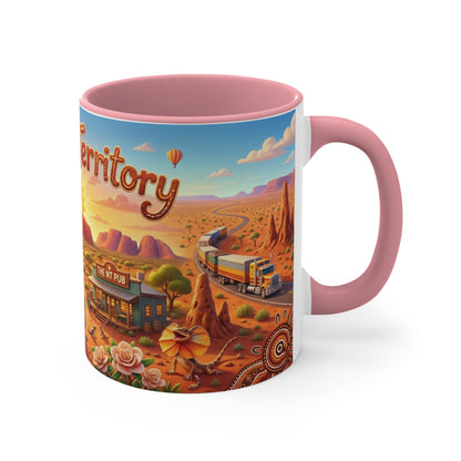 Northern Territory Illustrated Scene Coffee Mug , 11oz Color Accent