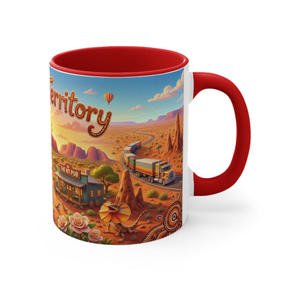 Northern Territory Illustrated Scene Coffee Mug , 11oz Color Accent