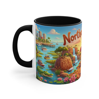 Northern Territory Illustrated Scene Coffee Mug , 11oz Color Accent