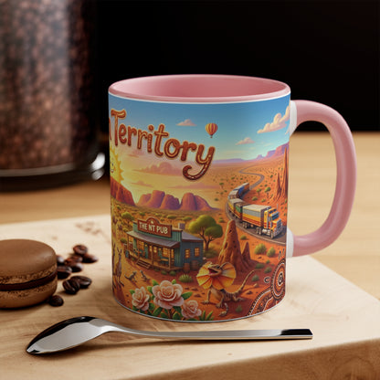 Northern Territory Illustrated Scene Coffee Mug , 11oz Color Accent