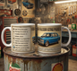 Ford Falcon GTHO Classic Car Coffee Mug, Vintage Specs & Illustration (11oz)