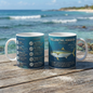 Yellowtail Fish Guide Mug — Ceramic 11oz Coffee Cup with Species Specs & Fishing Techniques