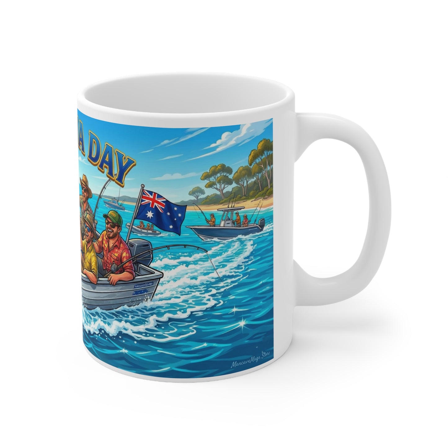 Australia Day Fishing Crew Coffee Mug | Ceramic Coffee Cup