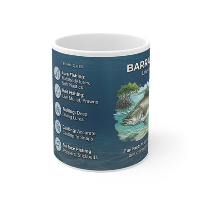 Barramundi Fishing Mug — Species Guide Ceramic Coffee Cup