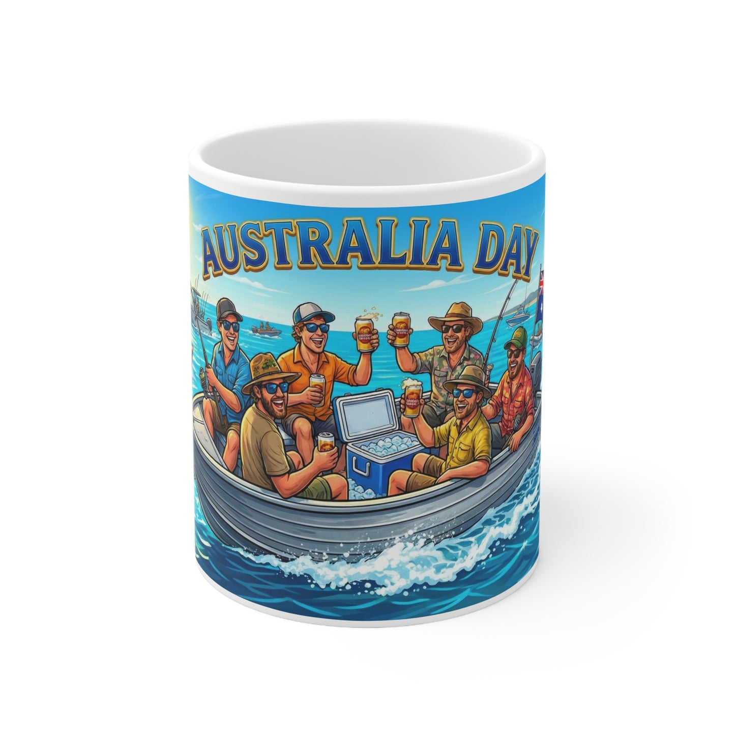 Australia Day Fishing Crew Coffee Mug | Ceramic Coffee Cup