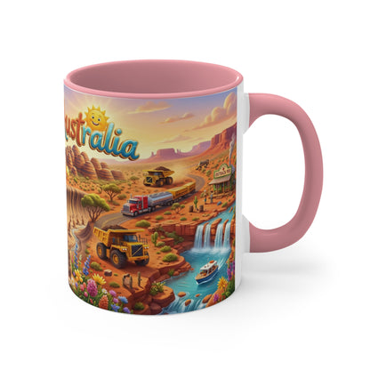 Western Australia Illustration Coffee Mug,  11oz Accent Coffee Cup