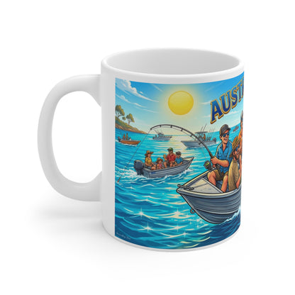 Australia Day Fishing Crew Coffee Mug | Ceramic Coffee Cup