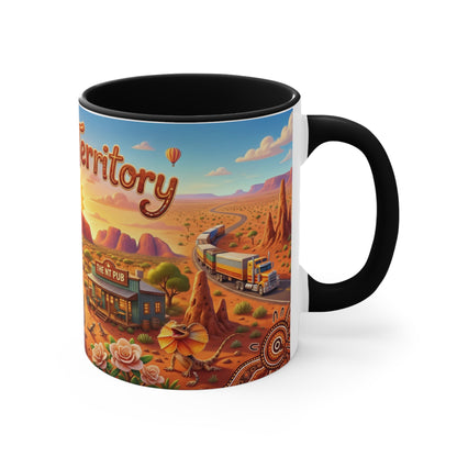 Northern Territory Illustrated Scene Coffee Mug , 11oz Color Accent