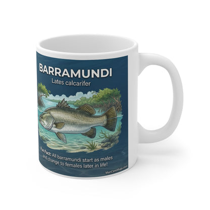 Barramundi Fishing Mug — Species Guide Ceramic Coffee Cup