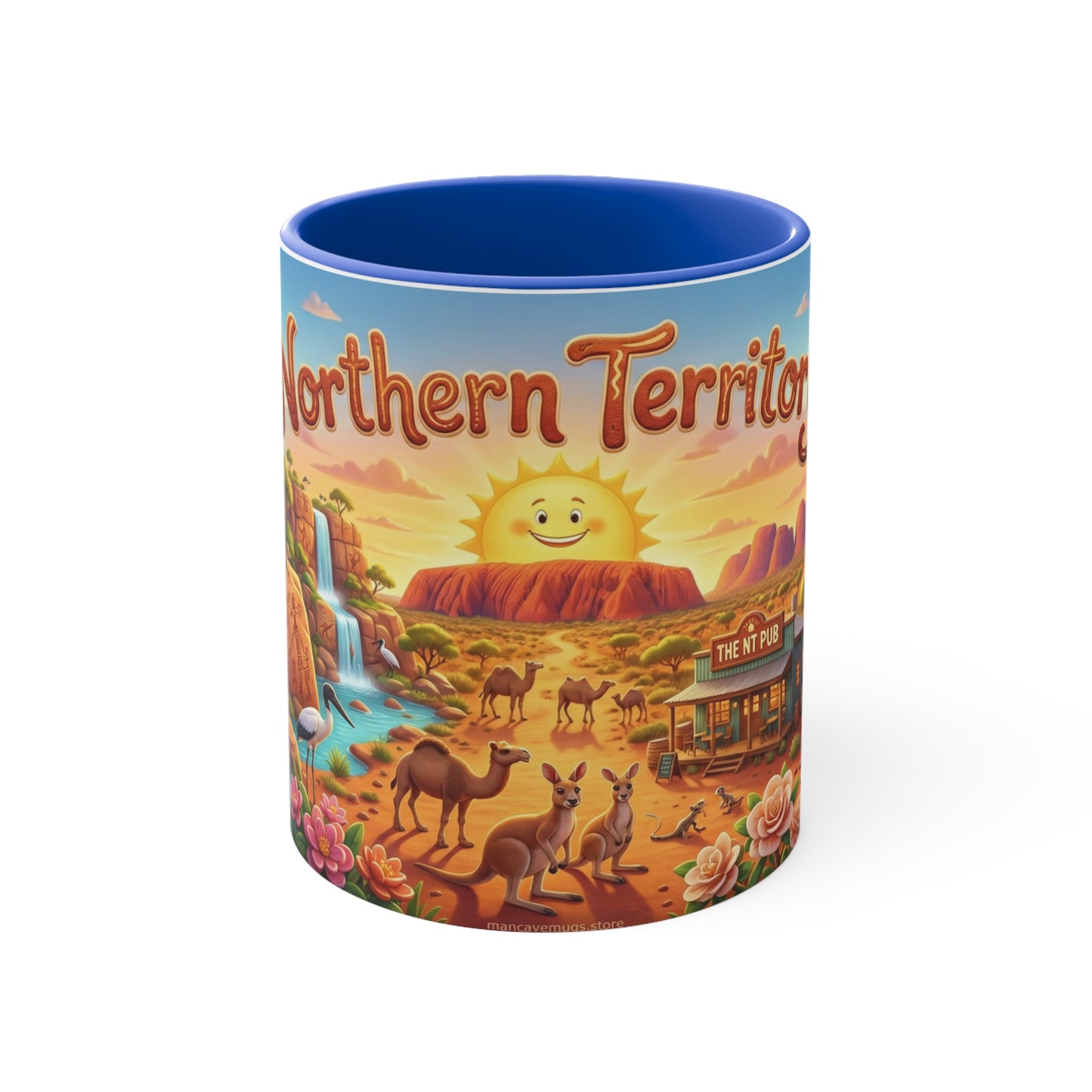 Northern Territory Illustrated Scene Coffee Mug , 11oz Color Accent